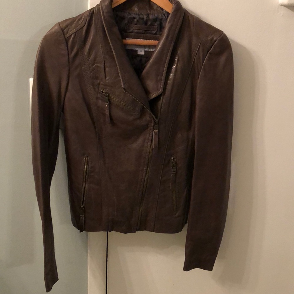 💥 Marc New York by Andrew Marc brown leather moto